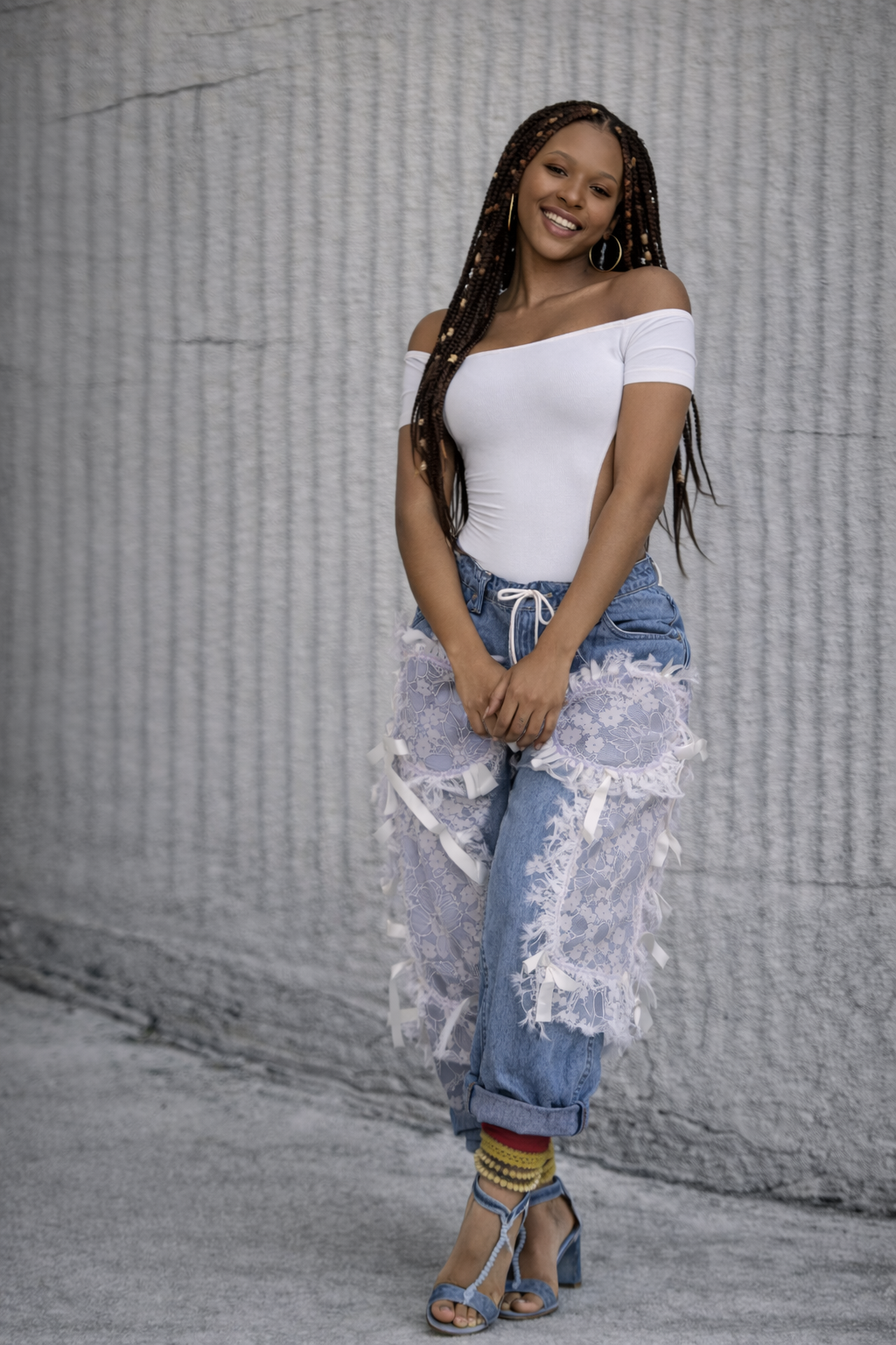 Heaven Sent Lace Denim Jeans