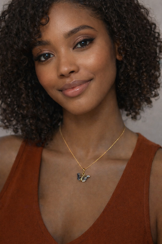 Midnight Flutter Necklace